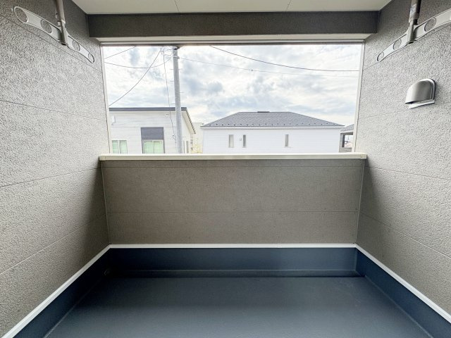 新築戸建・建売　郡山市田村町金屋字上川原　CRADLE GARDEN　全4棟のバルコニー|インナーバルコニーは天候に左右されずに、プライベートな空間でくつろぎや洗濯物干しに最適！