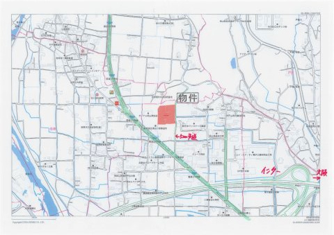 津山市神戸　売土地　3338坪の地図