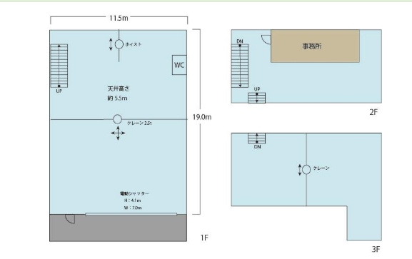 堺市堺区遠里小野町　倉庫の間取り
