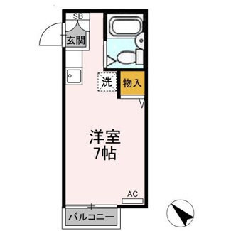【間取り】 | サンライフ内山Ⅱ | 1Room