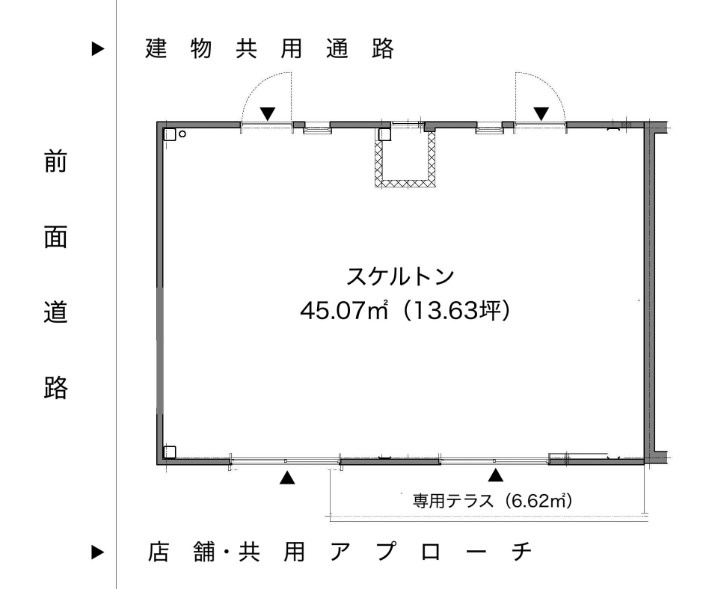 鳥飼アパートの区画図