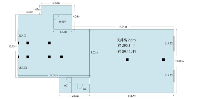 堺市西区津久野町　店舗事務所の間取り