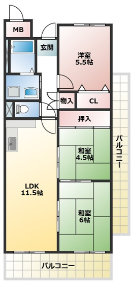 【間取り】 | サンマンション南野