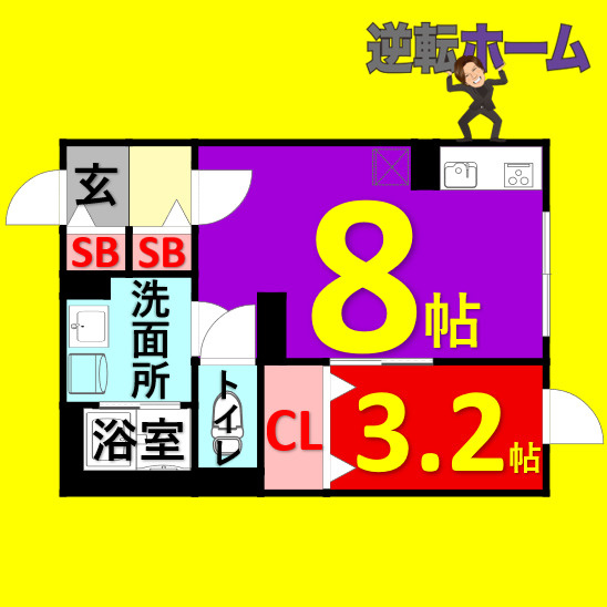 GVIVRE東別院　名古屋市賃貸　仲介手数料無料の間取り