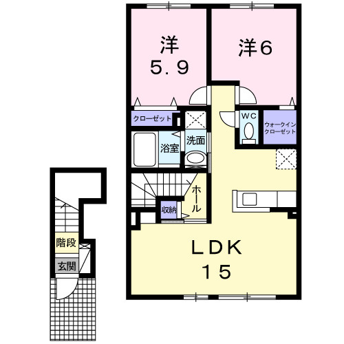 Ｃｏｌｌｉｎｅ雅の間取り