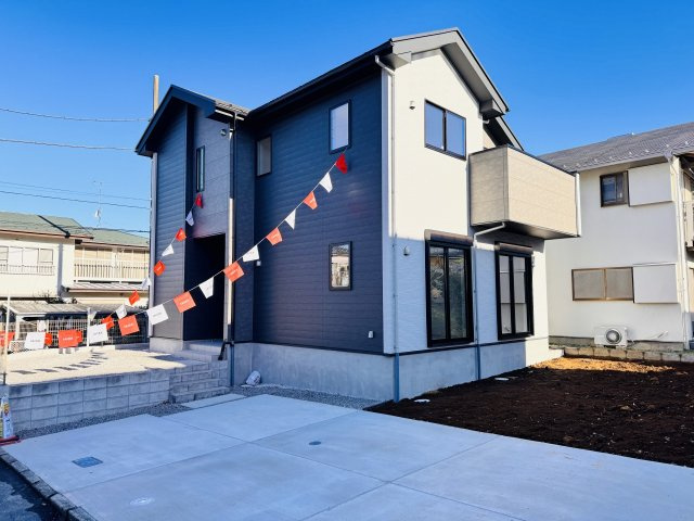 八王子市　絹ケ丘　新築一戸建て　３期の外観|～長沼駅徒歩13分　敷地71坪超のゆとりある邸宅～