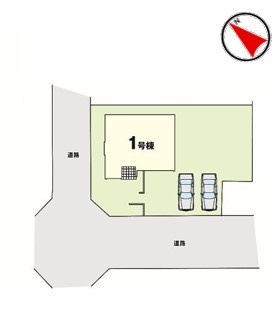 八王子市　絹ケ丘　新築一戸建て　３期の区画図|～71坪超のゆとりある敷地　角地につき陽当たり・風通しも良好です～