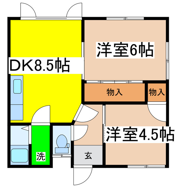 コーポ紬の間取り