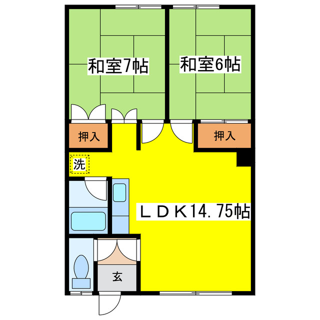 協輪ハイツの間取り
