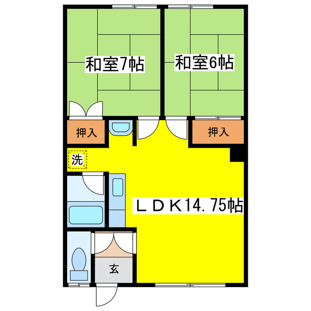 協輪ハイツの間取り