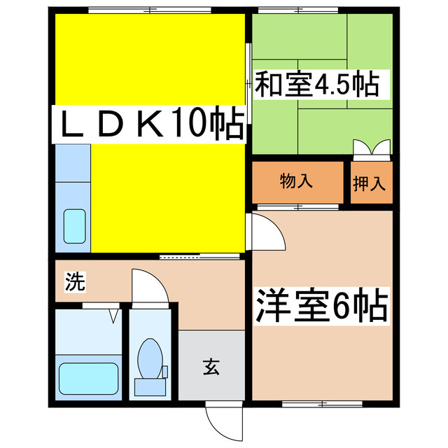 ワンツーハイツの間取り
