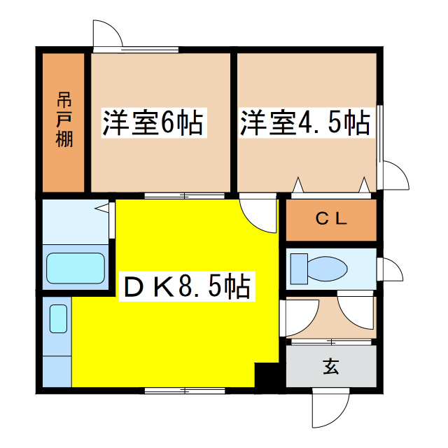 コーポ市川（芦野）の間取り