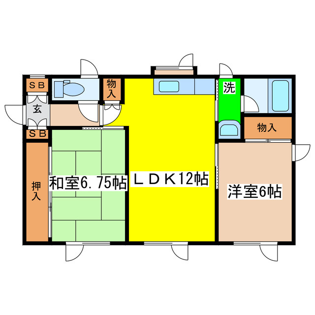 グリーンハイツ(鳥取北）の間取り