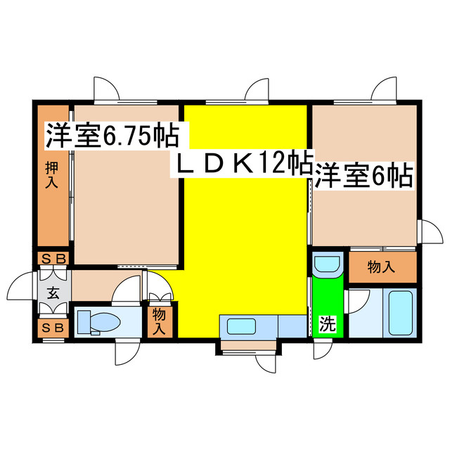 グリーンハイツ(鳥取北）の間取り