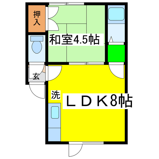 コーポレーションさとみの間取り