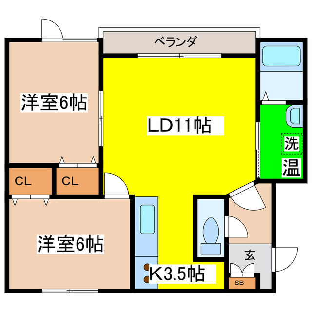 ハピネスハイムⅢの間取り