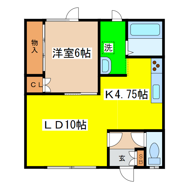 ハピネスⅢの間取り