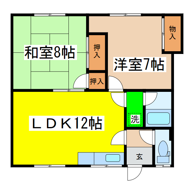 新開ハイツの間取り