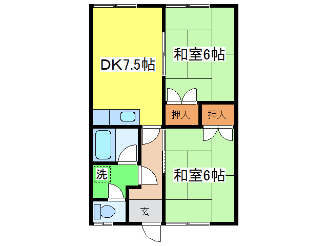 ハイツ太陽の間取り