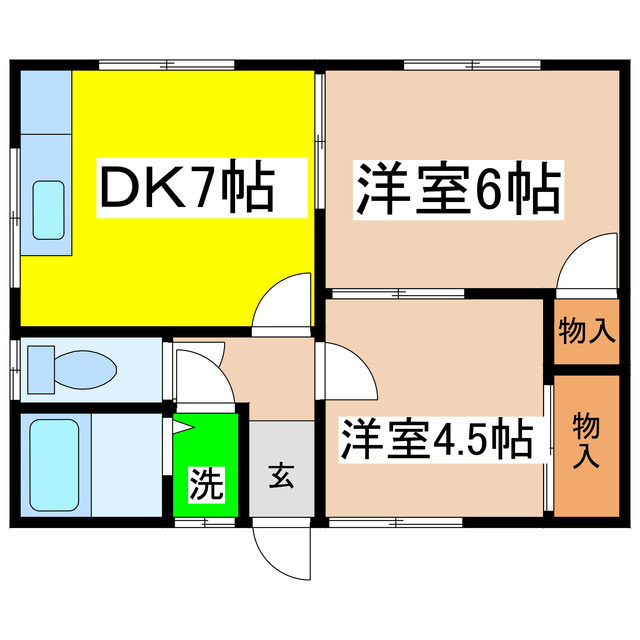 大西アパートの間取り