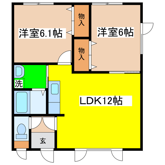 ハイツＮＫの間取り
