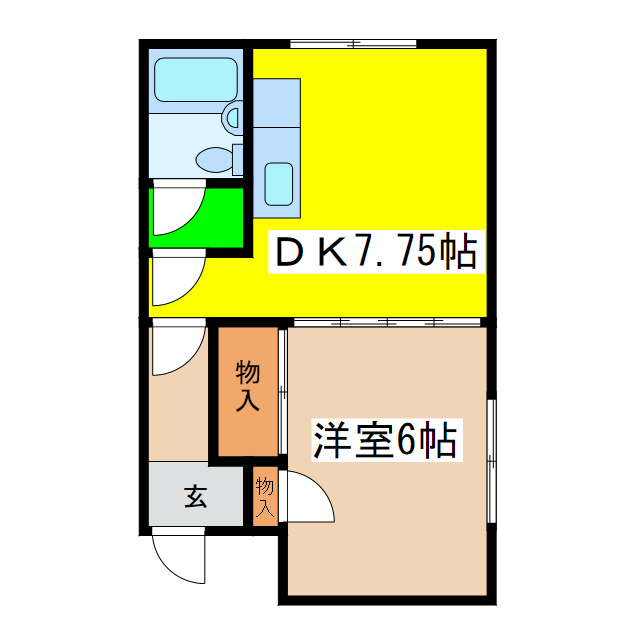 愛国たかとハイツの間取り