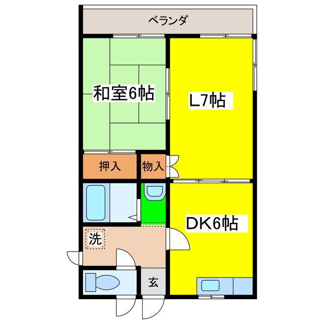 コーポラス丹波の間取り