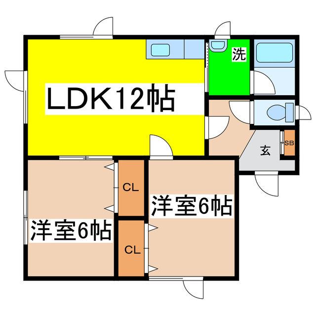 まるきハイツの間取り