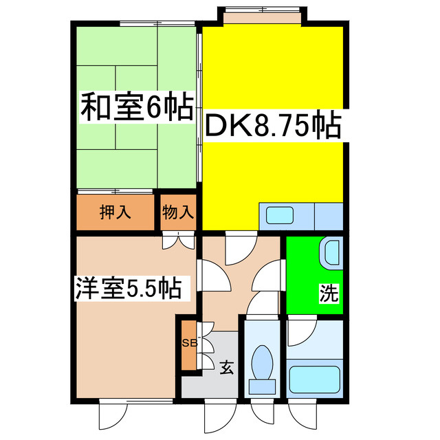 コーポあずまの間取り