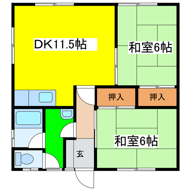 青柳マンションの間取り