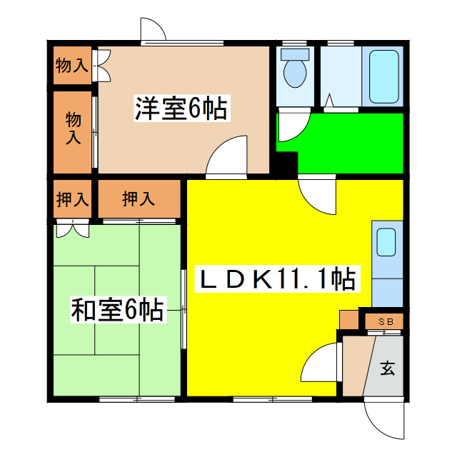 コーポ翠の間取り