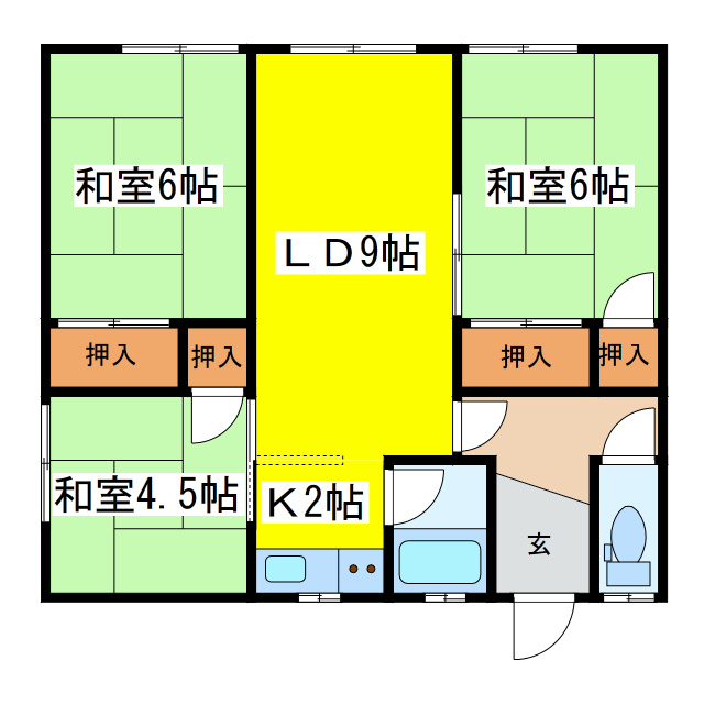 オリーブハウス６の間取り