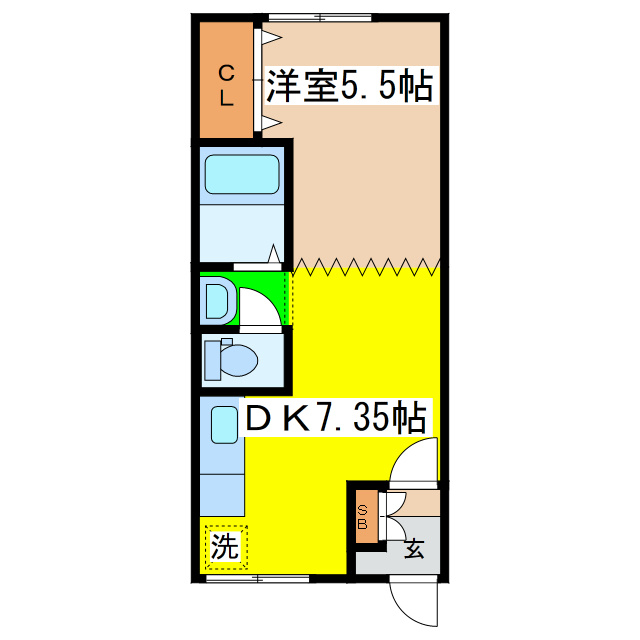 エーコー大楽毛Ｂの間取り