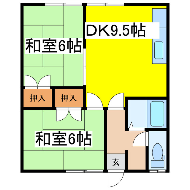 コーポ松長の間取り