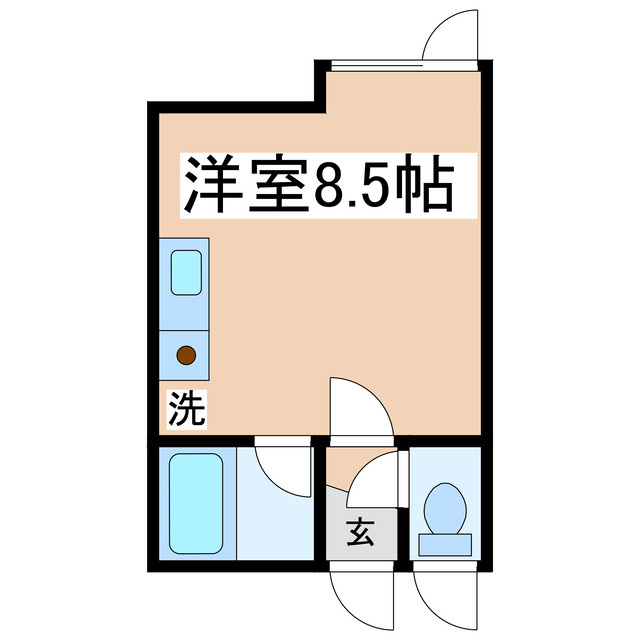 ワンルームサトウの間取り