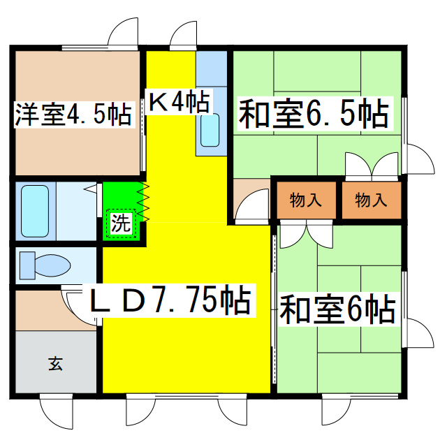 青柳ハイツの間取り