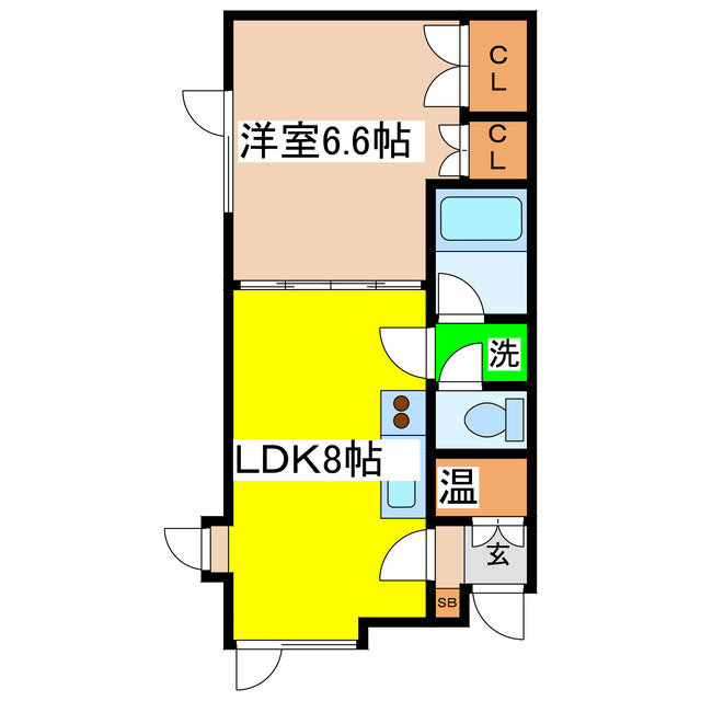 レジデンスマルカワの間取り