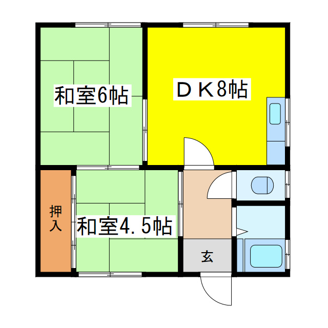 夏村マンションの間取り