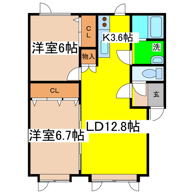 ハイツポプルスの間取り