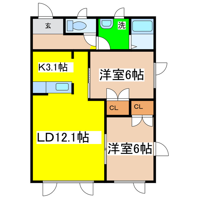 エコーハイツの間取り