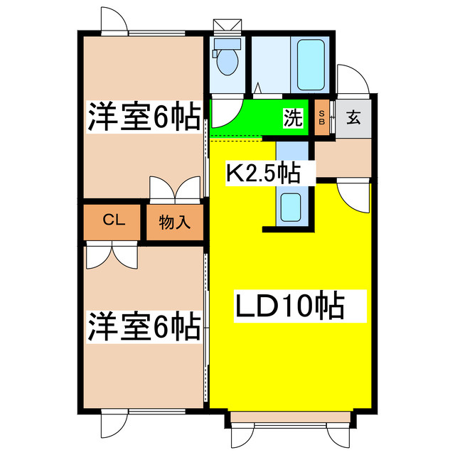 グレイヒルズＢの間取り