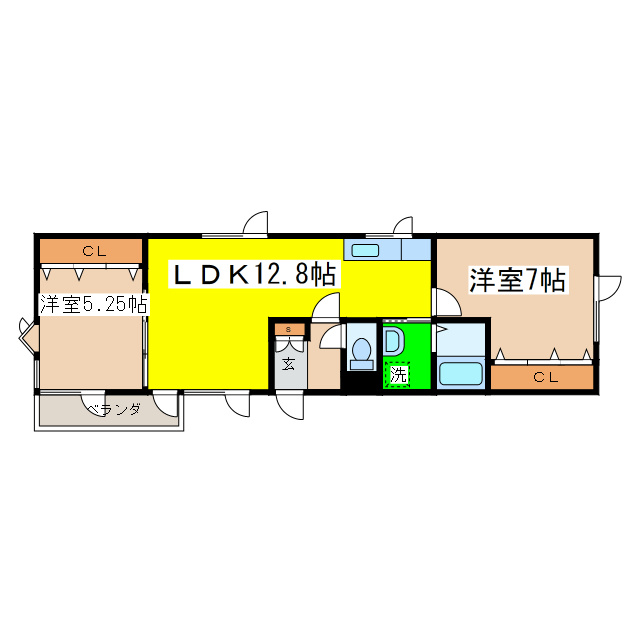 ハイツ大樹Ⅰの間取り