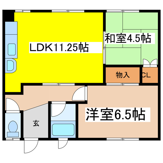 喜代丸ハイツの間取り