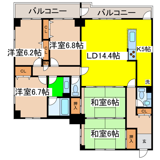 芦野マンション３号棟の間取り