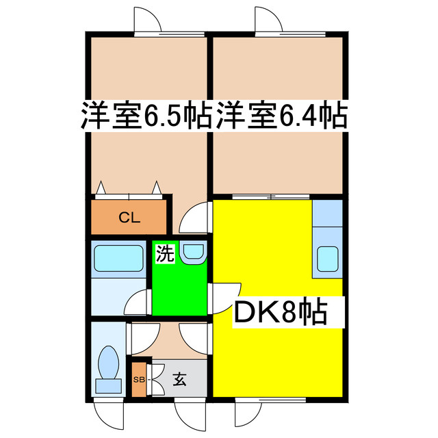 来人館Ⅱの間取り
