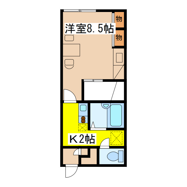 レオパレスふみぞのの間取り