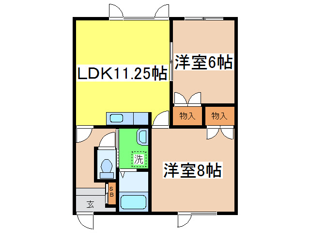 ひまわりハイツⅡの間取り
