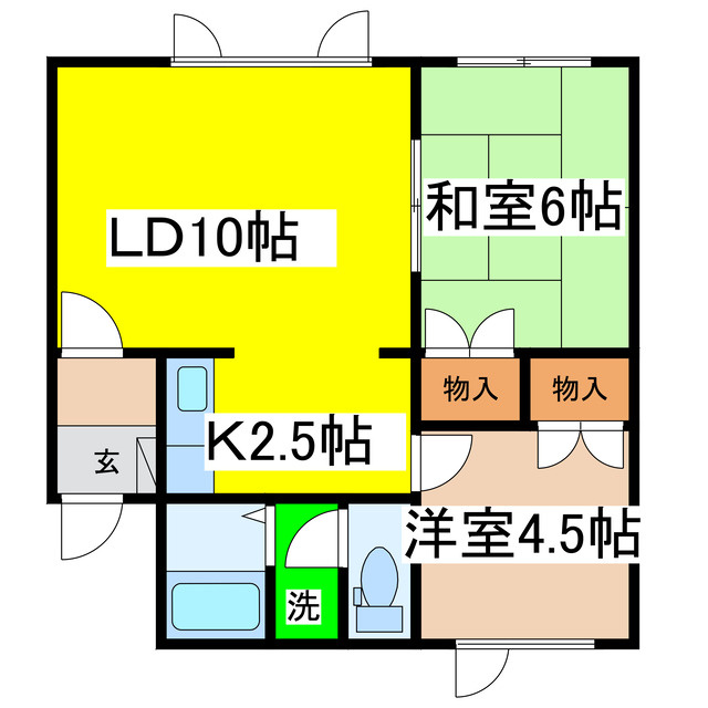 グレイヒルズＡの間取り