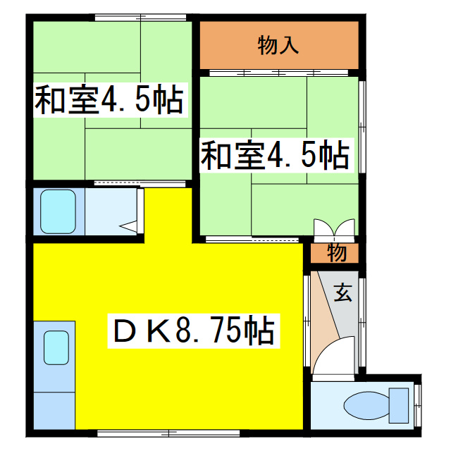 川端マンションの間取り
