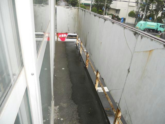 月田マンションのバルコニー